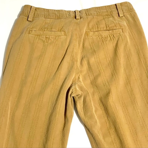 Anthropologie Scout Slim Pleated Straight Leg Ankle Pants Honey Size 26 - Picture 9 of 12